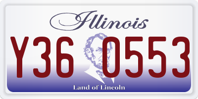 IL license plate Y360553