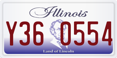 IL license plate Y360554