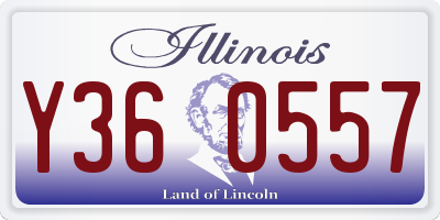 IL license plate Y360557