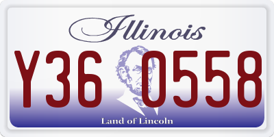 IL license plate Y360558