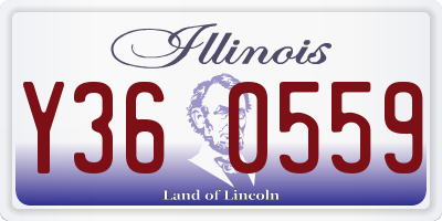 IL license plate Y360559