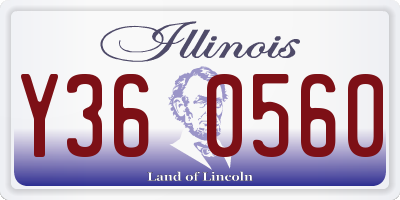 IL license plate Y360560