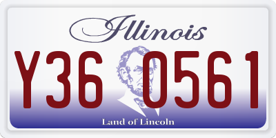 IL license plate Y360561
