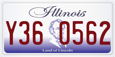 IL license plate Y360562