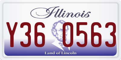 IL license plate Y360563