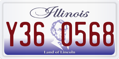 IL license plate Y360568