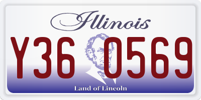 IL license plate Y360569