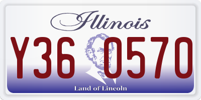 IL license plate Y360570