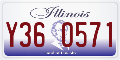 IL license plate Y360571