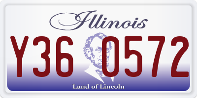 IL license plate Y360572