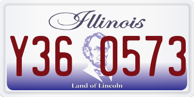 IL license plate Y360573