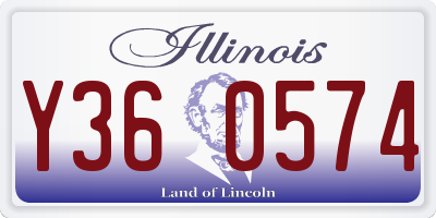 IL license plate Y360574
