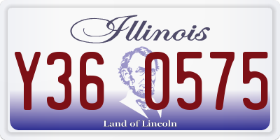 IL license plate Y360575