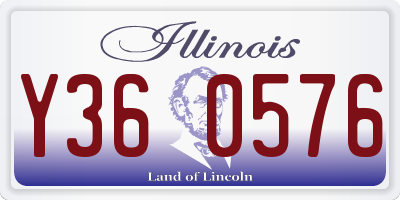 IL license plate Y360576