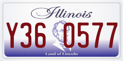 IL license plate Y360577