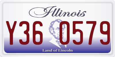 IL license plate Y360579