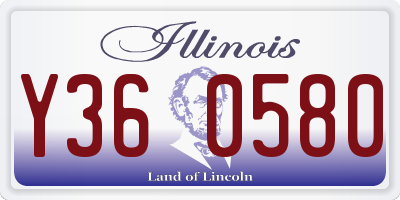 IL license plate Y360580