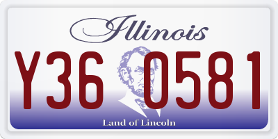 IL license plate Y360581