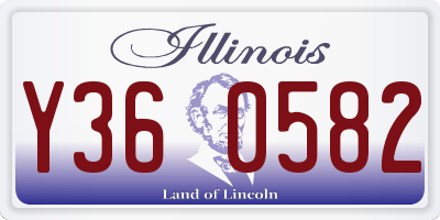 IL license plate Y360582