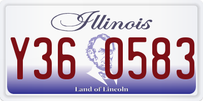 IL license plate Y360583