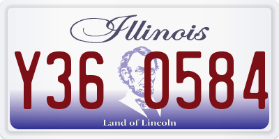 IL license plate Y360584