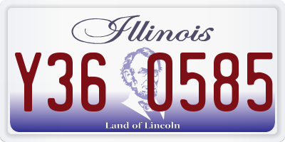 IL license plate Y360585