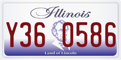 IL license plate Y360586