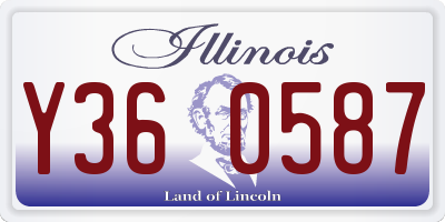 IL license plate Y360587