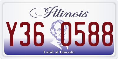 IL license plate Y360588