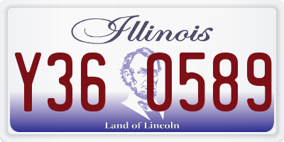 IL license plate Y360589