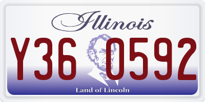IL license plate Y360592