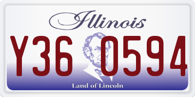 IL license plate Y360594