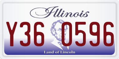 IL license plate Y360596