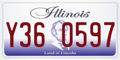 IL license plate Y360597