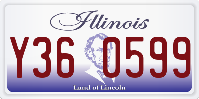 IL license plate Y360599