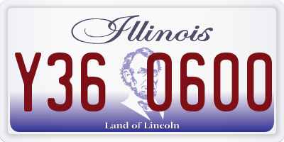 IL license plate Y360600