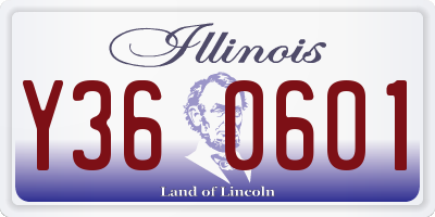 IL license plate Y360601