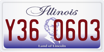 IL license plate Y360603