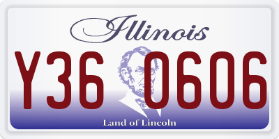 IL license plate Y360606