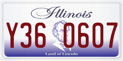 IL license plate Y360607