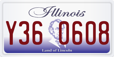 IL license plate Y360608