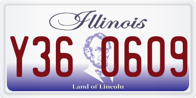 IL license plate Y360609