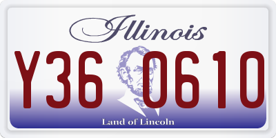 IL license plate Y360610