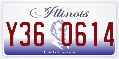IL license plate Y360614