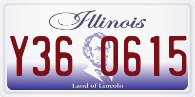 IL license plate Y360615