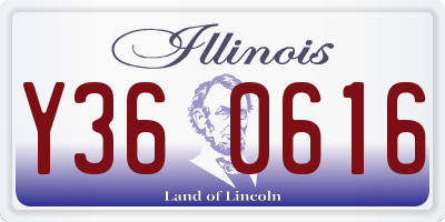 IL license plate Y360616