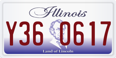 IL license plate Y360617