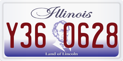 IL license plate Y360628