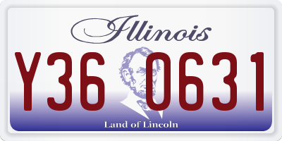 IL license plate Y360631