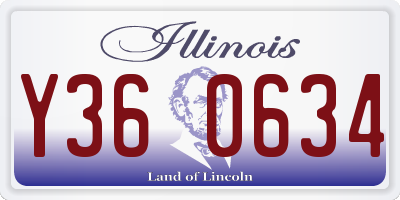 IL license plate Y360634